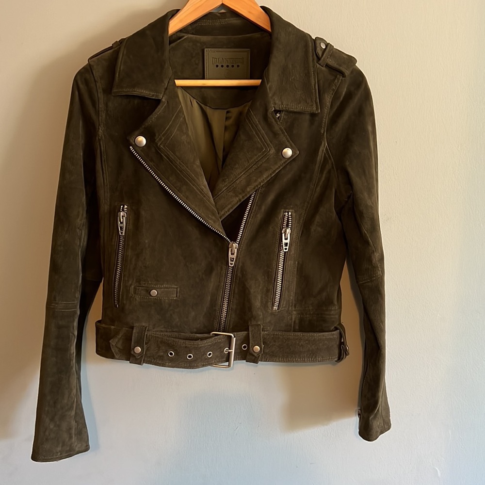 BlankNYC Moto jacket in Olive size small- NWOT